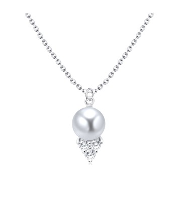 Pretty Pearl Silver Necklace SPE-5763